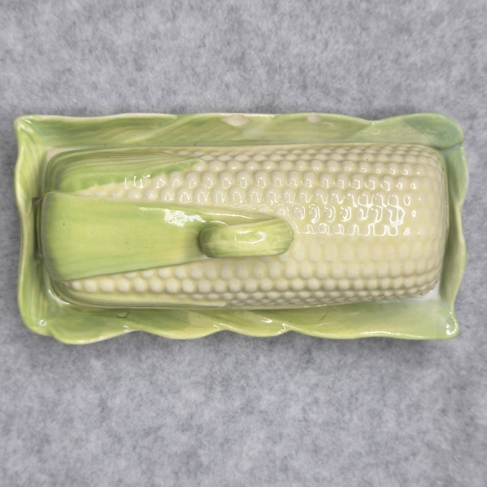 Vintage Ceramic Corn on the Cob Butter Dish - Farmhouse Kitchen Decor - Picture 4 of 13